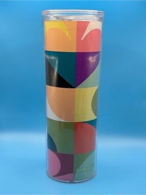 NWT Kate Spade New York Spade Dot Geo 16-ounce acrylic thermal travel mug